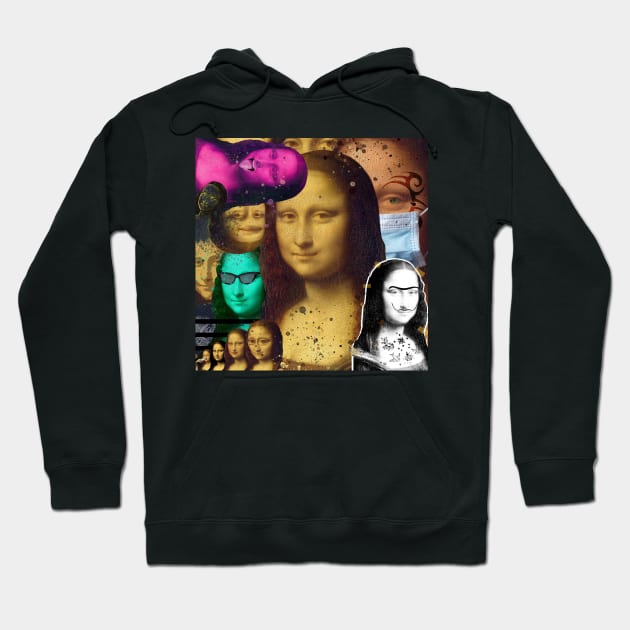 MONALISA MONA LISA GIOCONDA LEONARDO DAVINCI COLLAGE POP ART PUNK Hoodie by EBAN